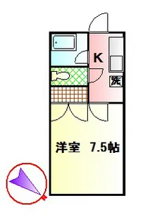 神奈川県秦野市鶴巻南1【アパート】の間取り