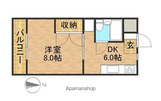 グリーンビレッジ【3階】の間取り