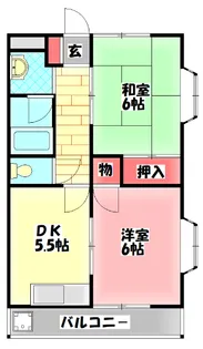 ハイライフウエスト【2階】の間取り