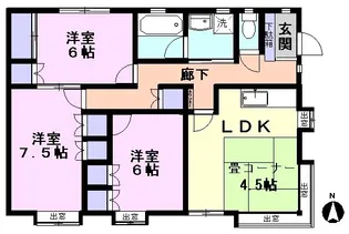 オーク南流山【1階】の間取り