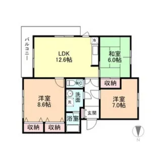 アネックス布瀬【3階】の間取り