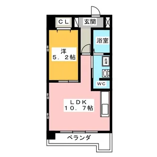 ラムエット名港(La Mouette 名港)【7階】の間取り