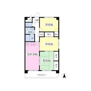 ディア・コート【2階】の間取り