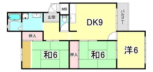 塩屋住宅6号棟【4階】の間取り