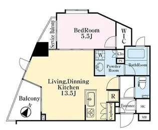 クレアトール西日暮里【6階】の間取り