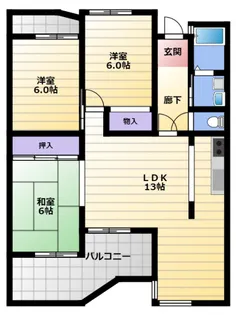 向島マンションB【3階】の間取り