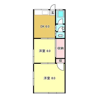コーポ岡本(旭天神町)【3階】の間取り