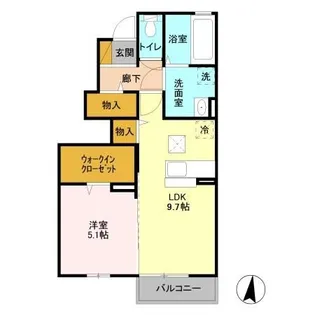 セジュール輝【1階】の間取り