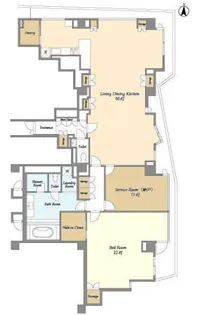 プレステージレジデンス白金長者丸【1階】の間取り