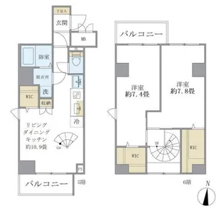 東京都江東区森下3【マンション】の間取り