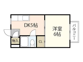 野地ハイツ【3階】の間取り