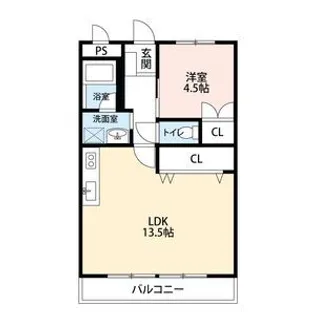 ル・シエール鏡島【4階】の間取り