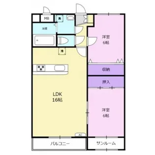ル・アンジュ萩原【2階】の間取り