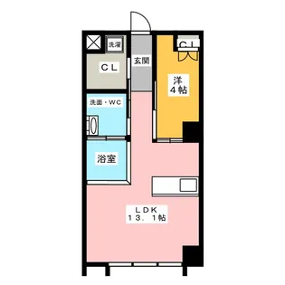 コレクション名駅III【3階】の間取り