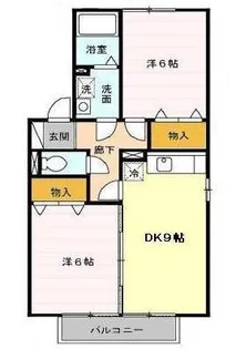 山形県山形市上桜田4【アパート】の間取り
