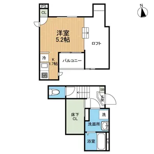 CB坪井シエスタ【2階】の間取り