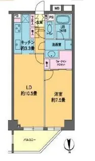 カスタリア高輪【2階】の間取り