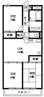 中原ハイツ【4階】の間取り