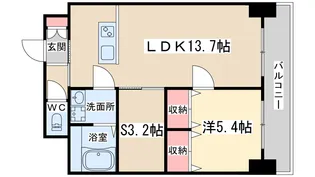 1LDKの間取り画像