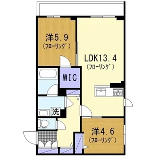 ヴイスタ ルミノーザ イースト【2階】の間取り