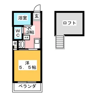 エステ金沢文庫【2階】の間取り