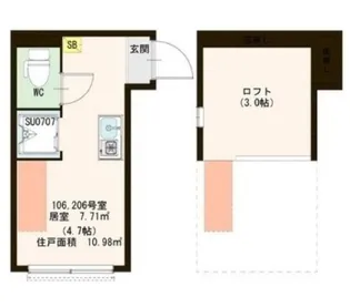 シャルムメゾン阿佐谷【2階】の間取り