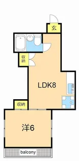 大井ハイツ【2階】の間取り