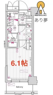 ガーラ横濱関内グランドステージ【4階】の間取り