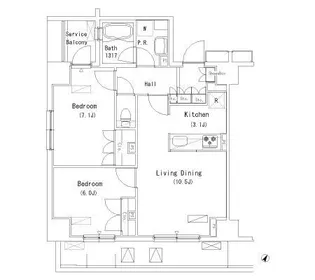 パークアクシス押上【13階】の間取り