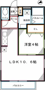 リヴェール恋ヶ窪【1階】の間取り
