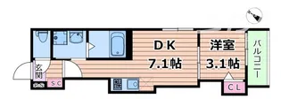 ソラーレ吹田【2階】の間取り