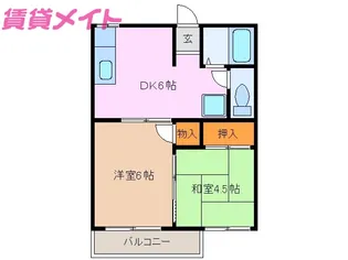 ルフラン貴城【2階】の間取り