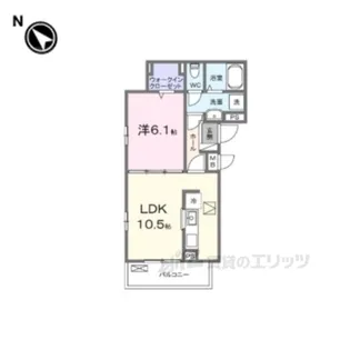 パインオークB【1階】の間取り