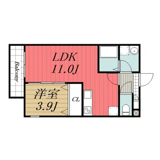 千葉県千葉市中央区村田町【アパート】の間取り