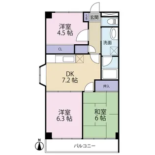 ヴィラ里見【2階】の間取り