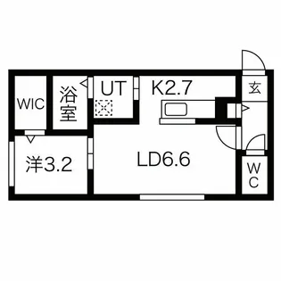 Harness南6条(ハーネスミナミ6ジョウ)【4階】の間取り