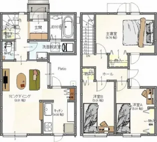 広島県広島市南区旭2【一戸建】の間取り