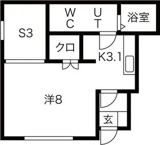 レジェルマン三本柳【1階】の間取り