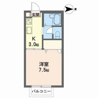 フローラルコート【2階】の間取り