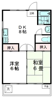 コーポカトレア【1階】の間取り