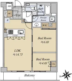 アトラス四谷本塩町【2階】の間取り