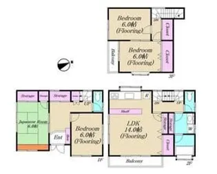 東京都江戸川区松本2【一戸建】の間取り