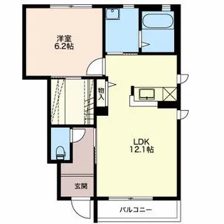 エクセル シャルム B【1階】の間取り