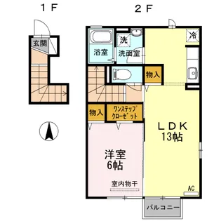 レジデンスokura A【2階】の間取り