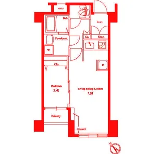 ヴェルト横濱石川町【5階】の間取り
