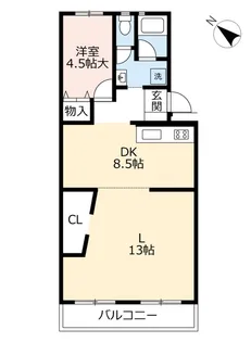 UR鳴海【4階】の間取り