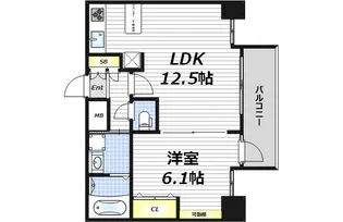 大阪府大阪市北区大淀北1【マンション】の間取り