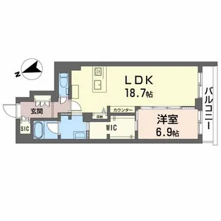 シャーメゾンコア大手町【2階】の間取り
