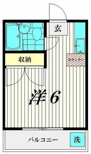スカイマンション【1階】の間取り