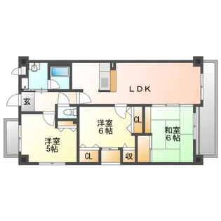 グランエール【5階】の間取り